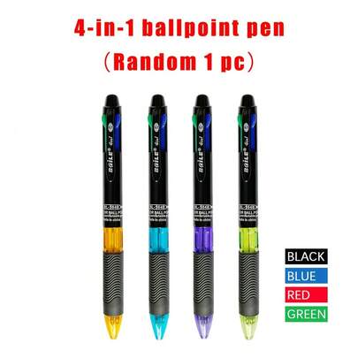 Bộ 4 bút bi nhiều màu 0.5mm, bút 4 trong 1 với ruột bút mực hỗn hợp, bút đa năng nhiều màu, viết trơn tru, lý tưởng cho văn phòng phẩm và viết chi tiết, văn phòng phẩm thiết yếu.