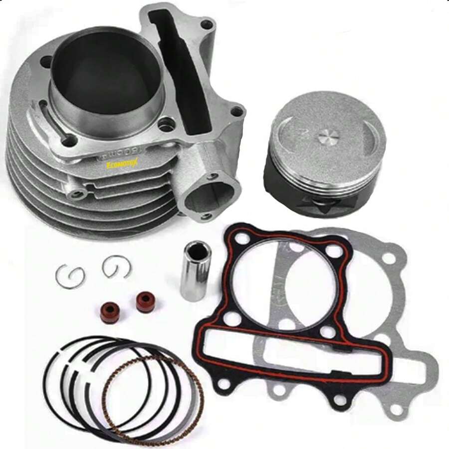 Kit de Cilindro Completo 150cc Compatible Italika DS150 / WS150 – Potencia y rendimiento renovado - Gris Claro - Ver 1