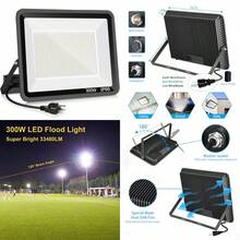 YANYCN W para Exterior Equivalente a 2000W 5000K Blanca l Día Super Brillante con Enchufe 43500LM IP66 Iluminación Comercial Impermeable para Campos Deportivos Pistas - Luz de inundacin LED de 300 W 1 paquete - Ver 1