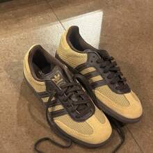 Adidas SAMBA OG新款復古低筒休閒鞋T頭鞋三葉草男女同款板鞋 - 棕色/卡其色 - 查看 5