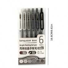 Bộ 6 bút gel vẽ tranh Dopamine màu sắc rực rỡ, đầu bút mảnh 0.7mm, màu sắc sống động, thích hợp cho vẽ tranh, viết nhật ký và làm album ảnh. - nhiều màu - Xem 8
