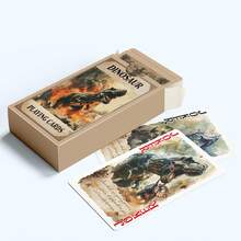 YFOPEN Dinosaur Themed Paper Playing Cards, Featuring Tyrannosaurus Rex, Pterosaur And Other Prehistoric Dinosaur Patterns, Retro Style Tabletop Card Game Suitable For Gathering With Friends - Multicolor - View 4