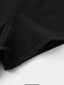 Women's Cotton Pattern Print T-Shirt LH3Z - Black - View 5