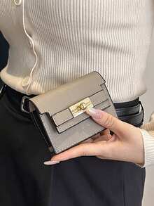 Women's Wallet And Card Holder All-In-One, Multi-Functional Card Organizer, Soft Embossed Leather Short Wallet - Khaki - View 2