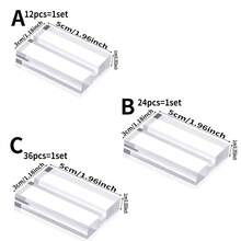 Bộ 12/24/36 giá đỡ acrylic trong suốt, giá đựng thẻ số bàn bằng acrylic trong suốt, giá trưng bày số bàn bằng acrylic, giá đựng thẻ tên, thích hợp cho đám cưới, sự kiện, văn phòng, phòng họp, tiệc chiêu đãi. - Hình chữ nhật - Xem 8