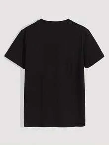 Papá Mundo Camisetas para Hombre 180g Alta Calidad Camisas para Hombre Estilo Urbano Corona y Bigote Logo Playera de Hombre Regalo Día del Padre 2026 Relaxed Fit Ropa de Hombre México Local - Negro - Ver 2