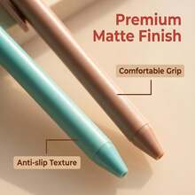 10pcs New Design Morandi Colored Aesthetic Anxiety Release Inspirational Encouraging Gel Ink Pen Soft Touch Smooth Writing Dry Fast For Journaling School&Office Supplies - 10pcs Colored Ink Pens - View 3