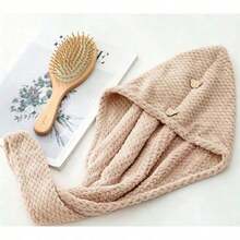 1/2pcs Microfiber Hair Towel Extra Large Wrap Quick Dry Hair Towel Wrap With Elastic Band , Ultra Absorbent Soft Hair Towel Wrap Turban - Brown - View 6