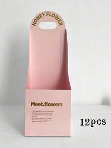 1 件简约花卉礼品手持盒，3 色鲜花包装纸盒，创意花艺花束礼盒，手工花艺 DIY 装饰盒，适用于玫瑰、康乃馨和各种鲜花花束 - 彩色 - 查看 20
