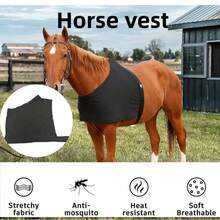 Horse Vest, Equestrian Supplies, Horse Shoulder Pads, Horse Anti-Friction Bibs, Horse Chest Protective Clothing, Equestrian Supplies - Black - View 10