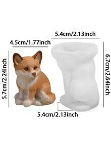 3D Fuchs & Welpen Silikon Form, süßes sitzendes Fuchs-Hund Stereo Design, wiederverwendbare leicht zu entformende Gießform für Harz, DIY Handwerkszeug für Aromatherapie Kerzen, handgemachte Seife, Gips, Epoxidharz Ornamente, luxuriöse Wohnzimmer Dekoration, kreative Feiertagsgeschenke & Großhandelsartikel - A - Übersicht 6