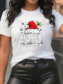 Casual Dining Room T-Shirt, Lightweight And Durable Fabric With Unique Graphic Design, Comfortable Fit For Everyday Wear, Stylish And Fashionable Top For Women's Outfits - 白色 - 查看 1