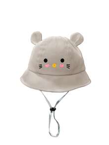 1pc Toddler Cute Cat Bucket Hat, With Adjustable Chin Strap Sun Hat, Unisex Kids Casual Beach Hat, Suitable For Outdoor Daily Use - Multicolor - View 9