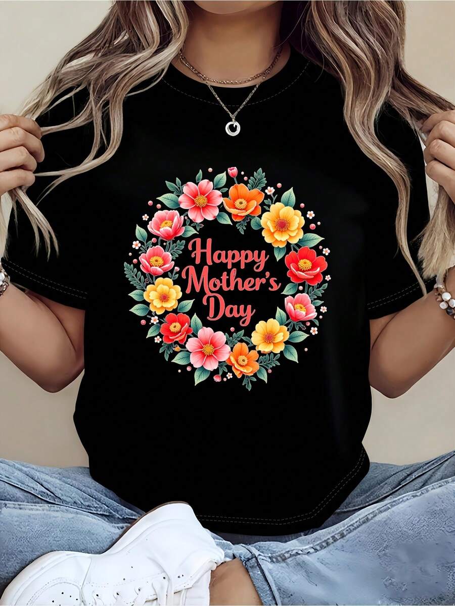 Camisetas unisex - Ropa elegante, Regalos perfectos para sus seres queridos, Estilo Hip-Hop, Camisetas humorísticas, Cuello de tripulación, Atractivo, Diseño minimalista, Se agotaron rápidamente, Estilo Vintage, Feliz Día de la Madre con Entrega Local