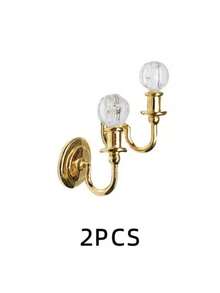 12: Metal Crystal Chandeliers, Mini Realistic Pendant Lights And Wall Lights, With Exquisite Chain Design. Mini Furniture For A Small Living Room Scene Model, Suitable For Dollhouse Scenes, Small Home Decorations. - A - View 13