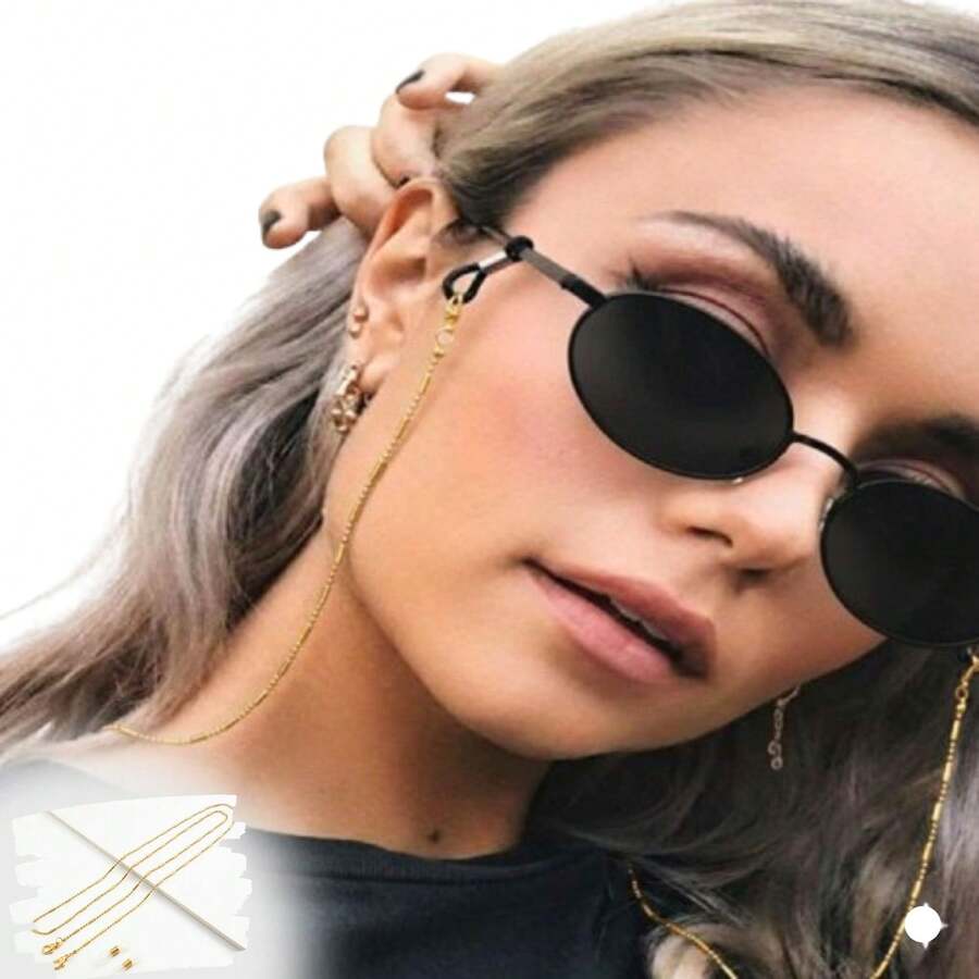 Women Glasses Accessories - Golden Rhodium - View 1