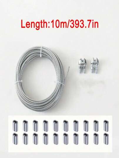 Outdoor Steel Wire Rope, Outdoor Hardware Accessories, Suitable For Outdoor Decoration, Tent Guy Rope, Clothes Drying Rope