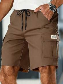 Men's Casual Cargo Pants, Comfortable Summer Men's Cargo Pants Sports - Coffee Brown - View 1