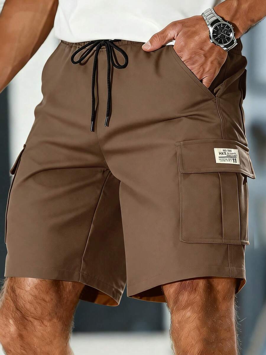 Men's Casual Cargo Pants, Comfortable Summer Men's Cargo Pants Sports - Coffee Brown - View 1