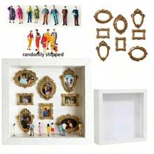 DIY Mini Museum Vitrine - Feiern Sie Ihre wertvollen Erinnerungen auf einzigartige Weise, mit einem Bilderrahmen-Set mit anpassbarer Fotoausstellung und Miniaturfiguren, ein personalisiertes und markantes dekoratives Sammlerstück - Mehrfarbig - Übersicht 10