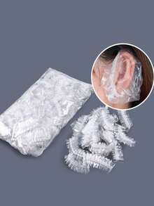 100 chiếc nút bịt tai bằng nhựa chống thấm nước dùng một lần dùng để nhuộm tóc. - A - Xem 5