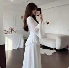 Women Long Dresses - 白色 - 查看 2