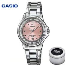 Casio 两件套女士休闲模拟手表，蓝粉双色表盘，不锈钢表带，50米防水，带日期显示，适合日常轮换佩戴，搭配不同服饰。 - 均碼 - 查看 10
