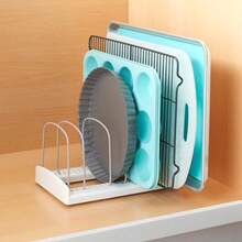 YouCopia StoreMore Organizador de sartenes ajustable Bakeware Rack 11.5"D x 7.3"W x 6.4"H 1 - Blanco - Ver 6