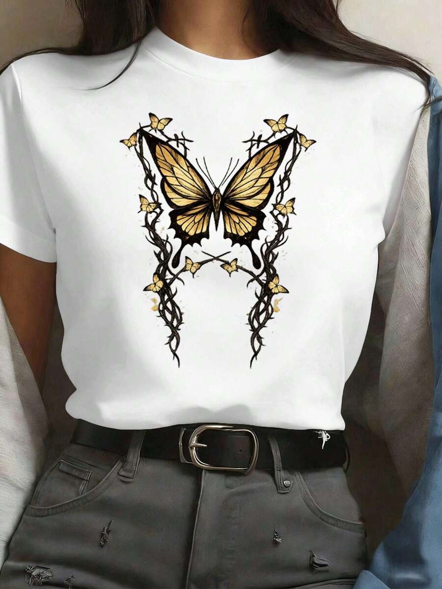 Dam-T-shirts - Vitt - Visa 1