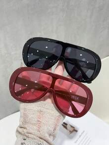 2pcs Women Classy Aesthetic Vintage Cool Personalized Modern Simple Style Fashion Eyeglasses For Outdoor Travel Daily Life Street-Photography Musical Festival Outdoor Casual Activities Driving Camping Accessories - Multicolor - View 3