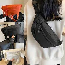 حقيبة كروسبودي صغيرة ذات تصميم عصري بسيط، أنيقة، مناسبة للرياضة والسفر والاستخدام اليومي، مميزات (مقاومة للماء، مضادة للسرقة)، مناسبة للرياضة والسفر، حقيبة خصر - A - مشاهدة 3