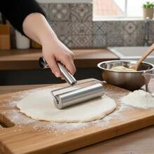 Stainless Steel Rolling Pin, Smooth Non-Stick Dough Roller, Suitable For Baking Pizza, Dumplings And Pastries - View 5