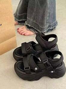 Women Platforms & Wedge Sandals - Black - View 7