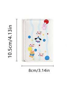 Ví mini in hình, ví đựng thẻ dung lượng lớn dễ thương, ví gập ba hình hoạt hình, ví đựng tiền xu nhiều ngăn nhỏ gọn chống trộm. - Nhiều màu - Xem 5