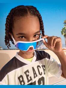 The Children's PLACE Boys Shield Sunglasses - White - View 3