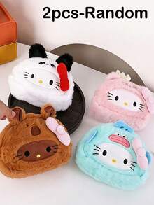 SANRIO Túi đựng văn phòng phẩm hoạt hình bằng vải nhung dễ thương, hộp bút lông nhung để hóa trang cho bé gái - Phiên bản nhồi bông - Xem 10