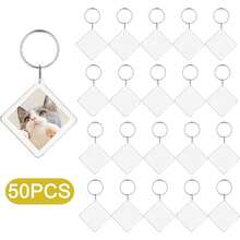 5-100 chiếc móc khóa hình trái tim chữ nhật trong suốt, khung ảnh acrylic trong suốt, móc chìa khóa tự làm, quà tặng đám cưới, sinh nhật, tiệc tùng. - nhiều màu - Xem 54