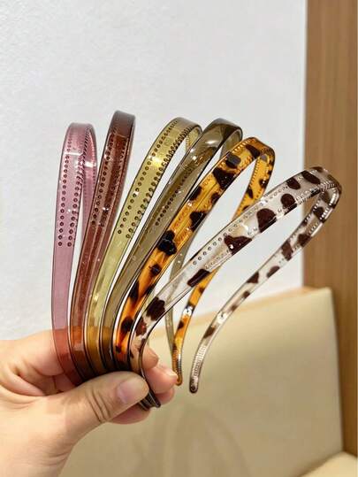 6/4/2/1PC Minimalist Compression Anti Slip Headband For Women's Glasses, Slim Wash Face Headband, Versatile Hair Tie For Outdoor Use, New Hair Accessories