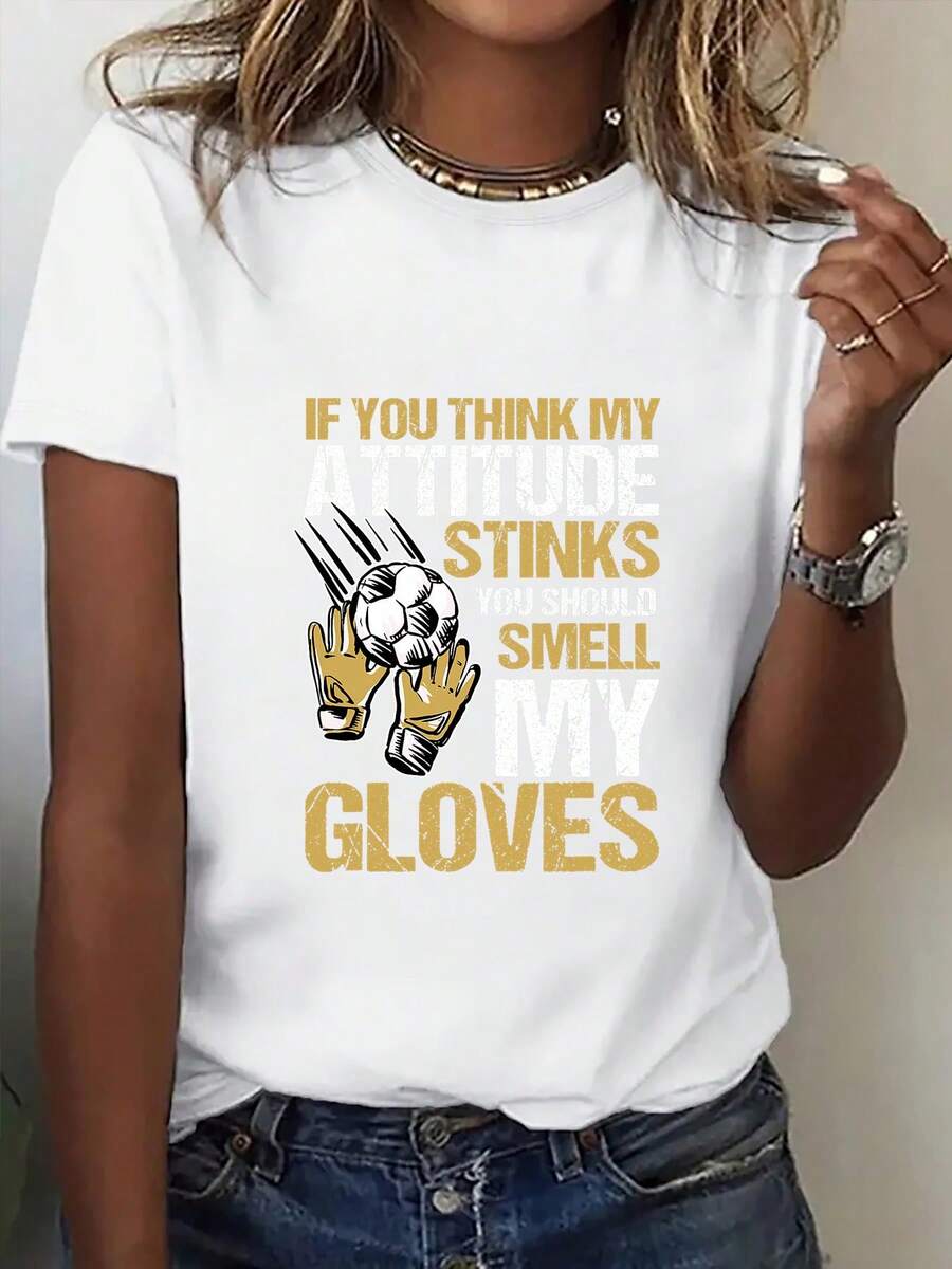 Women's Crew Neck T-Shirt, USA-Mexico Clothing Collection. Short Sleeve T-Shirt With Fun 2026 Goalkeeper Glove Print. Ideal For Cheering And Casual Wear At Games. New Spring/Summer Collection, Comfortable Short Sleeve, Outdoor Wear, Matching Couple Sets - 白色 - 查看 1