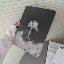 1 chiếc ốp lưng máy tính bảng in hình máy bay và mây đen trắng, có ngăn đựng bút và giá đỡ đa góc - Tương thích với iPad 11 (A16 2025), Galaxy Tab S10+/S9/A9, Pad 5/5 Pro/6/6 Pro/7/7 Pro, Matepad, Honor Pad - Nhiều màu - Xem 6