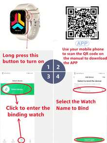 1 chiếc đồng hồ thông minh thể thao unisex theo dõi nhịp tim và gọi điện, tương thích với Android và iOS - Màu be - Xem 11