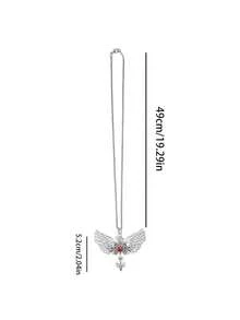 1 pieza Collar con colgante de cruz de circonita con estilo gótico, adecuado para mujeres - cruz - Ver 7