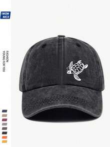 1pc Unisex Solid Color Versatile Printed Breathable Baseball Cap, Vintage Distressed Dad Hat, Suitable For Daily Wear, Sports, Hiking, Etc. - R - View 19