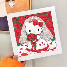 Hasbro Kit de pintura de diamantes con tema, arte de strass DIY con marco, decoración de pared con personaje lindo para el hogar - Conjuntos - Ver 9