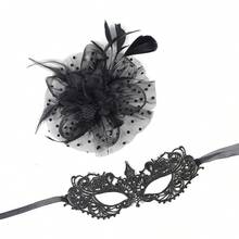 Máscara de encaje de fascinador estilo vintage de los años 20 para mujer, para carnaval, fiesta, Mardi Gras, baile de graduación (los accesorios para el cabello y las máscaras son desmontables) - Multicolor - Ver 16