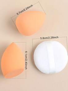 12 Stück Multifunktions Make-up Pinsel Set, inklusive Puder Pinsel, Rouge Pinsel, Foundation Pinsel, Lidschatten Pinsel, Blending Pinsel, Kontur Pinsel, sowie abgewinkelter Make-up Schwamm, runder Make-up Schwamm und weißer Puderpuff - Verschiedenfarbig - Übersicht 4