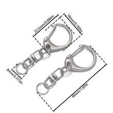 10pcs Lobster Clasp Key Ring Keychain C Shape Clasps Connector Hook For DIY Jewelry Making Findings Key Chain Accessories - White K - View 12