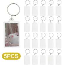 5-100 chiếc móc khóa hình trái tim chữ nhật trong suốt, khung ảnh acrylic trong suốt, móc chìa khóa tự làm, quà tặng đám cưới, sinh nhật, tiệc tùng. - nhiều màu - Xem 26