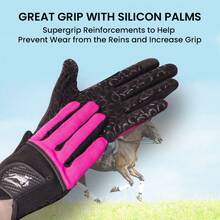 FINGER TEN 1 Pair Women's Equestrian Gloves, Comfortable Breathable Wear-Resistant Riding Gloves, Suitable For Autumn/Summer Daily Use - Pink - View 4