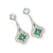 1 Pair Unique Design Women's Earrings, Jewelry, Floral, Hollow Design, Zirconia Earrings, Elegant Luxury, Suitable For Women's Daily And Banquet Wear, All Seasons, Gift - Earring - View 10